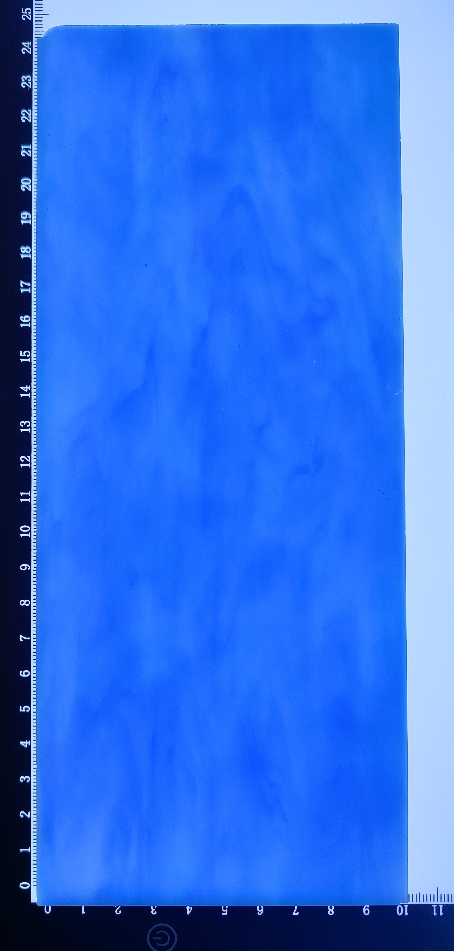 Opalescent Blue Glass Scrap 10*24cm