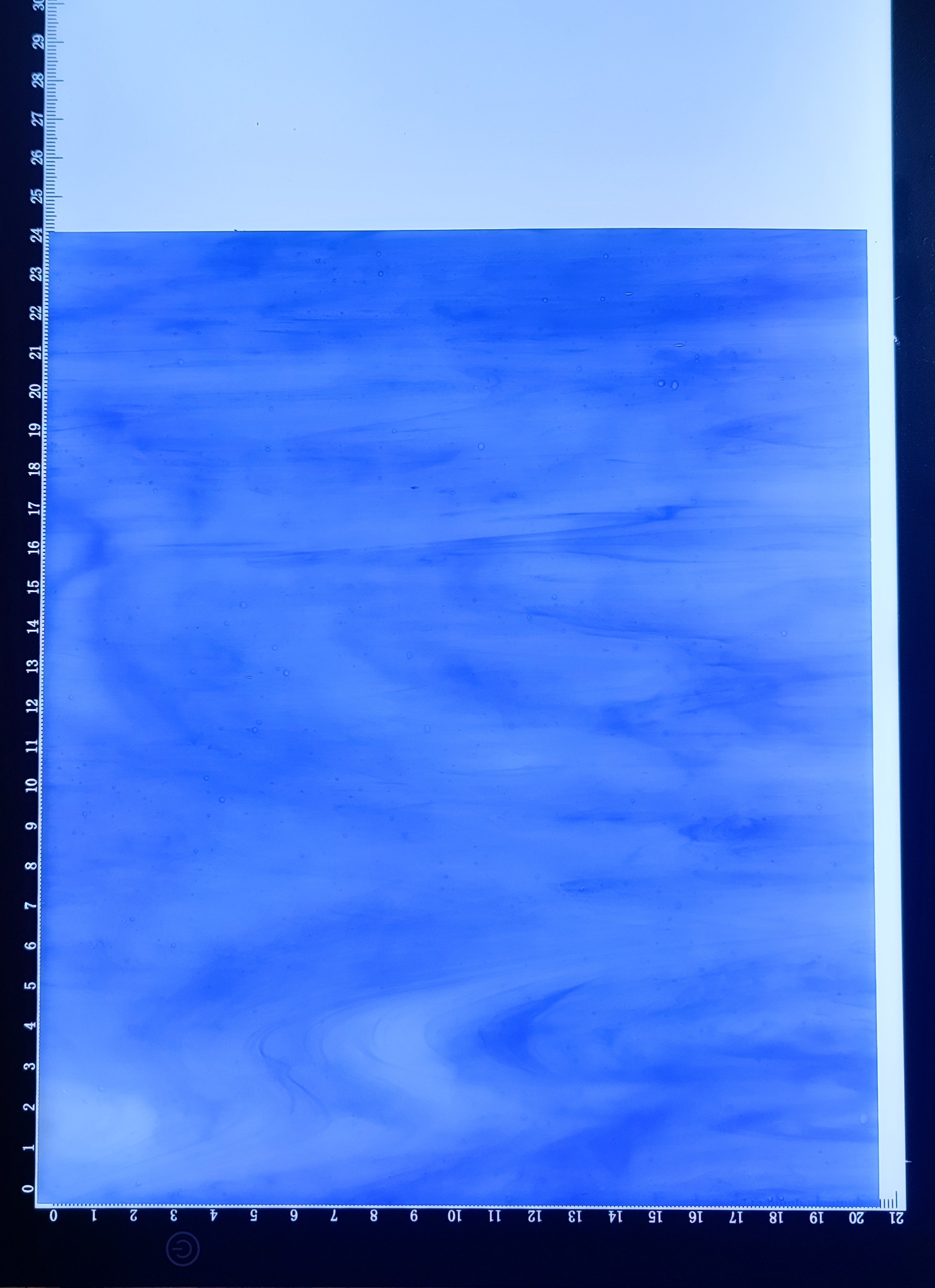 Opalescent  Blue Glass Scrap 20*24cm