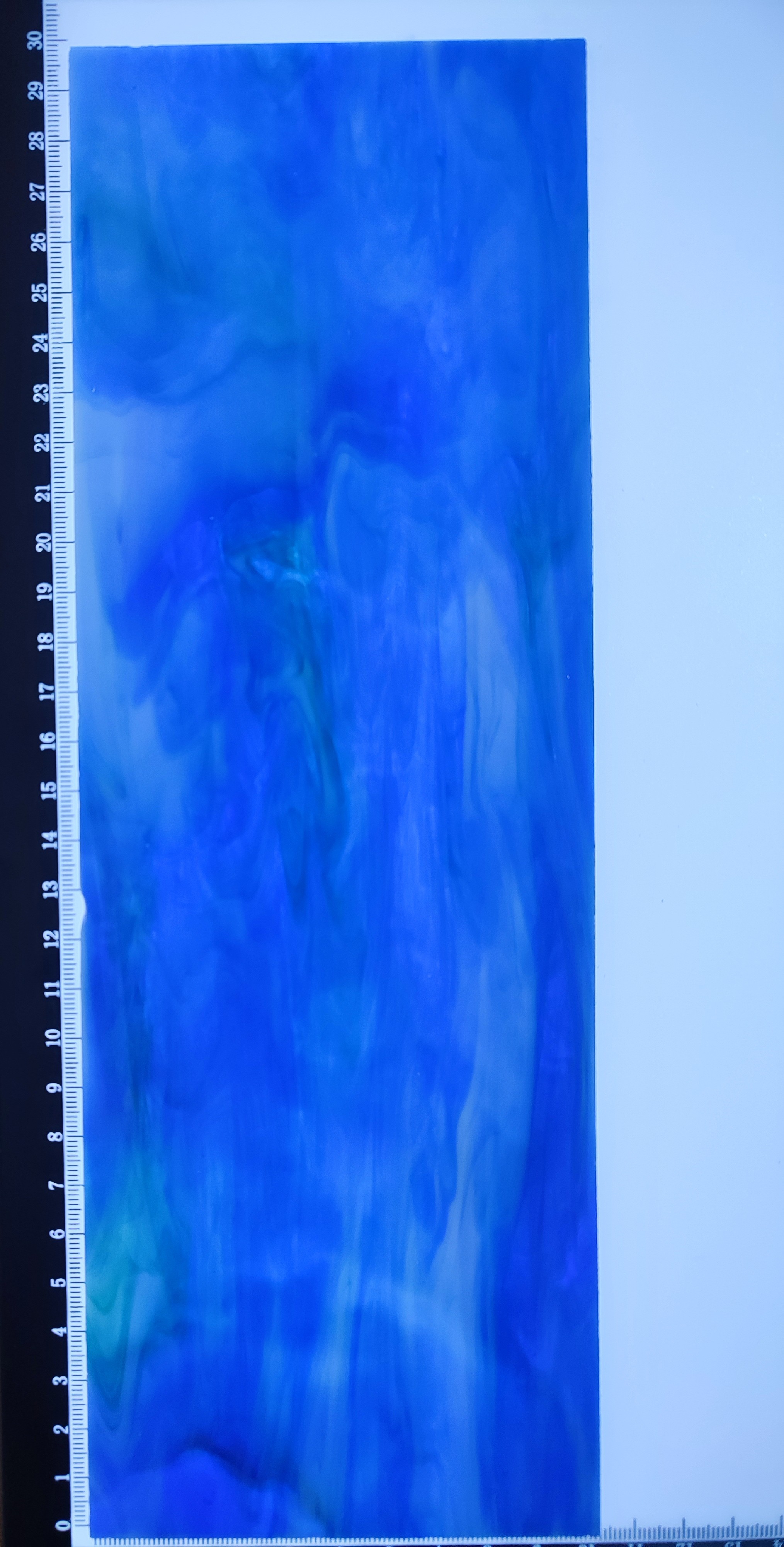 Opalescent Dark Blue-Green Glass Scrap 10*30cm