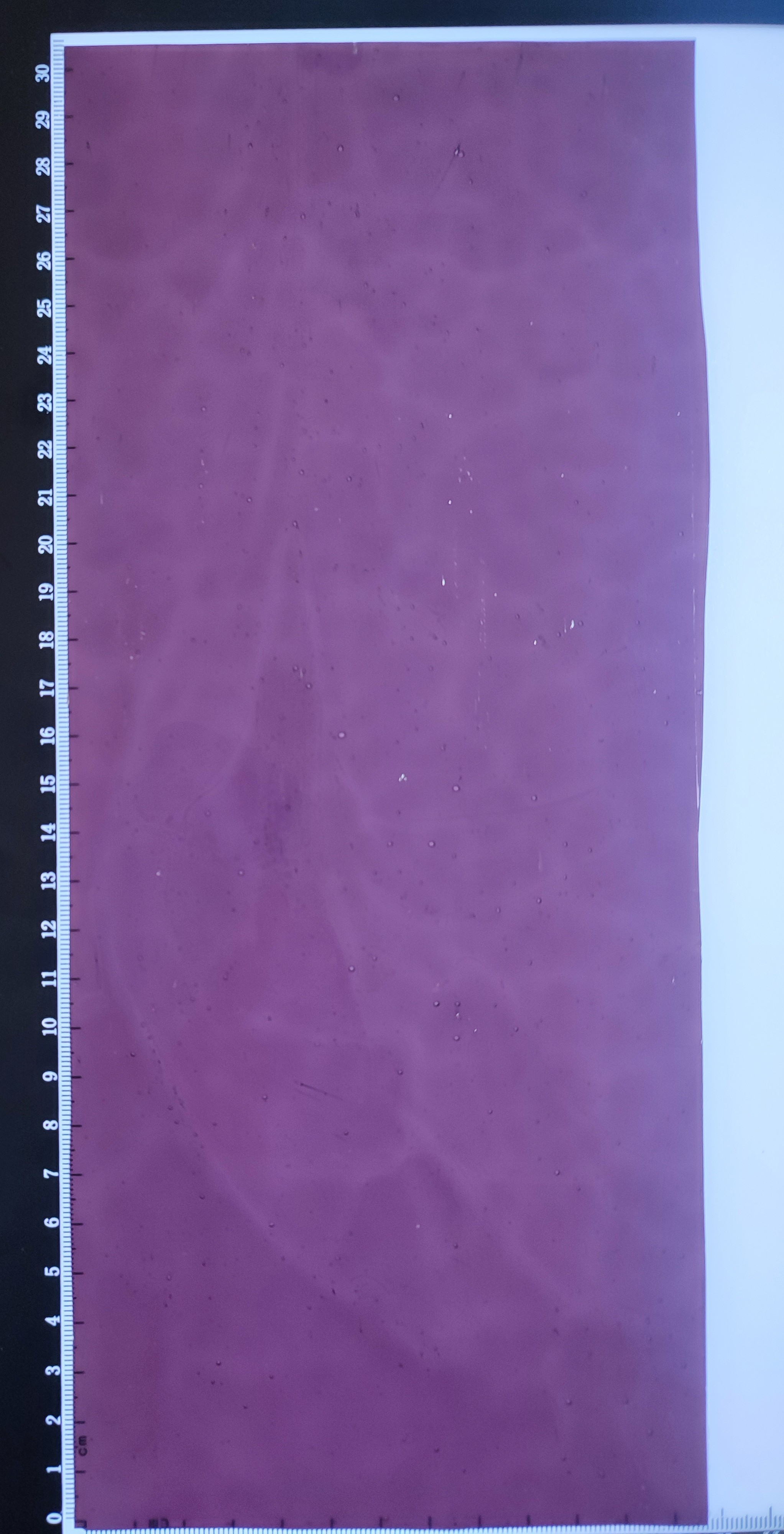Transparent Purple Glass Scrap with texture 13*30cm