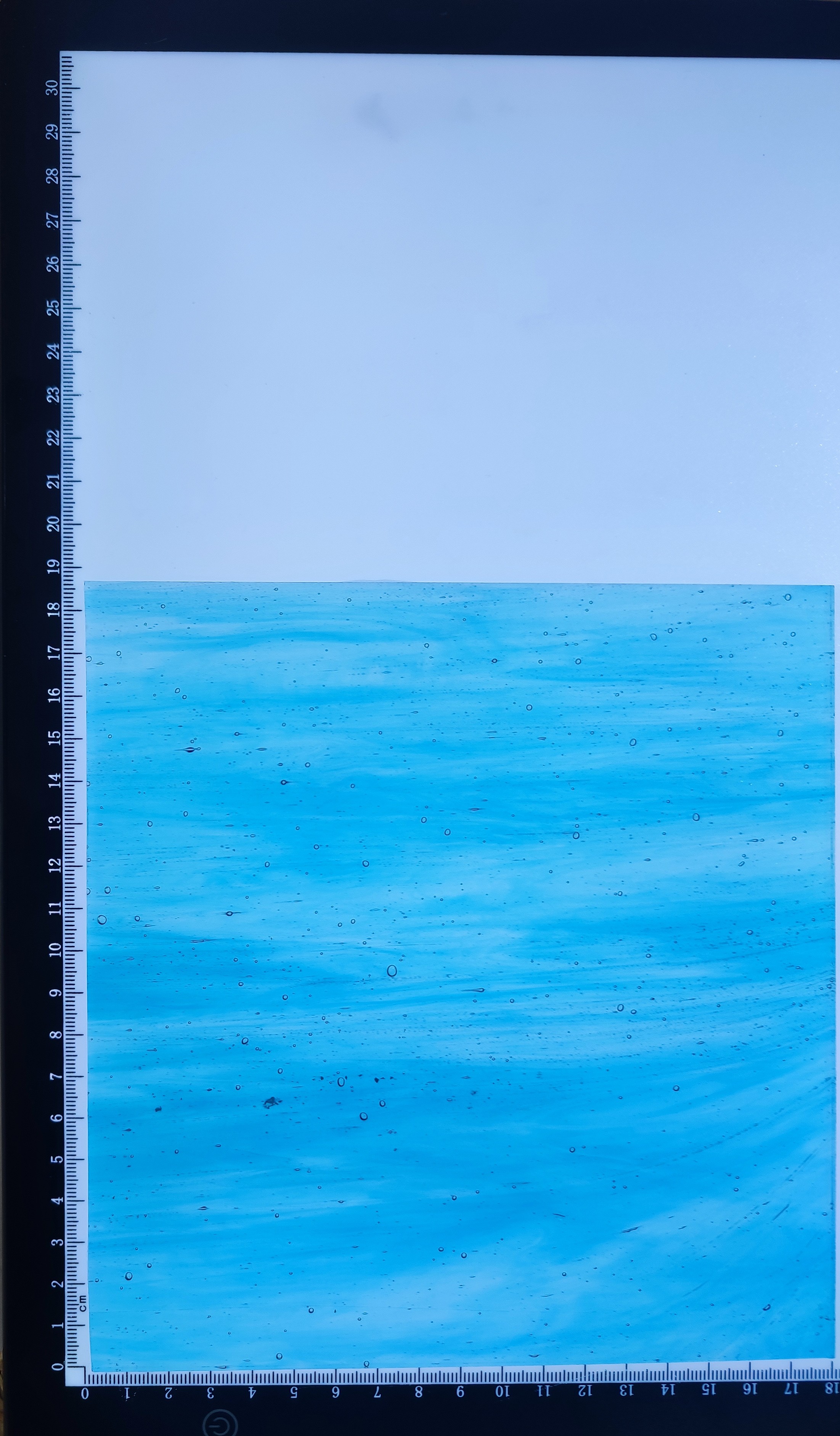 Κομμάτι Γυαλί Διάφανο Sky Blue 18*18εκατοστά