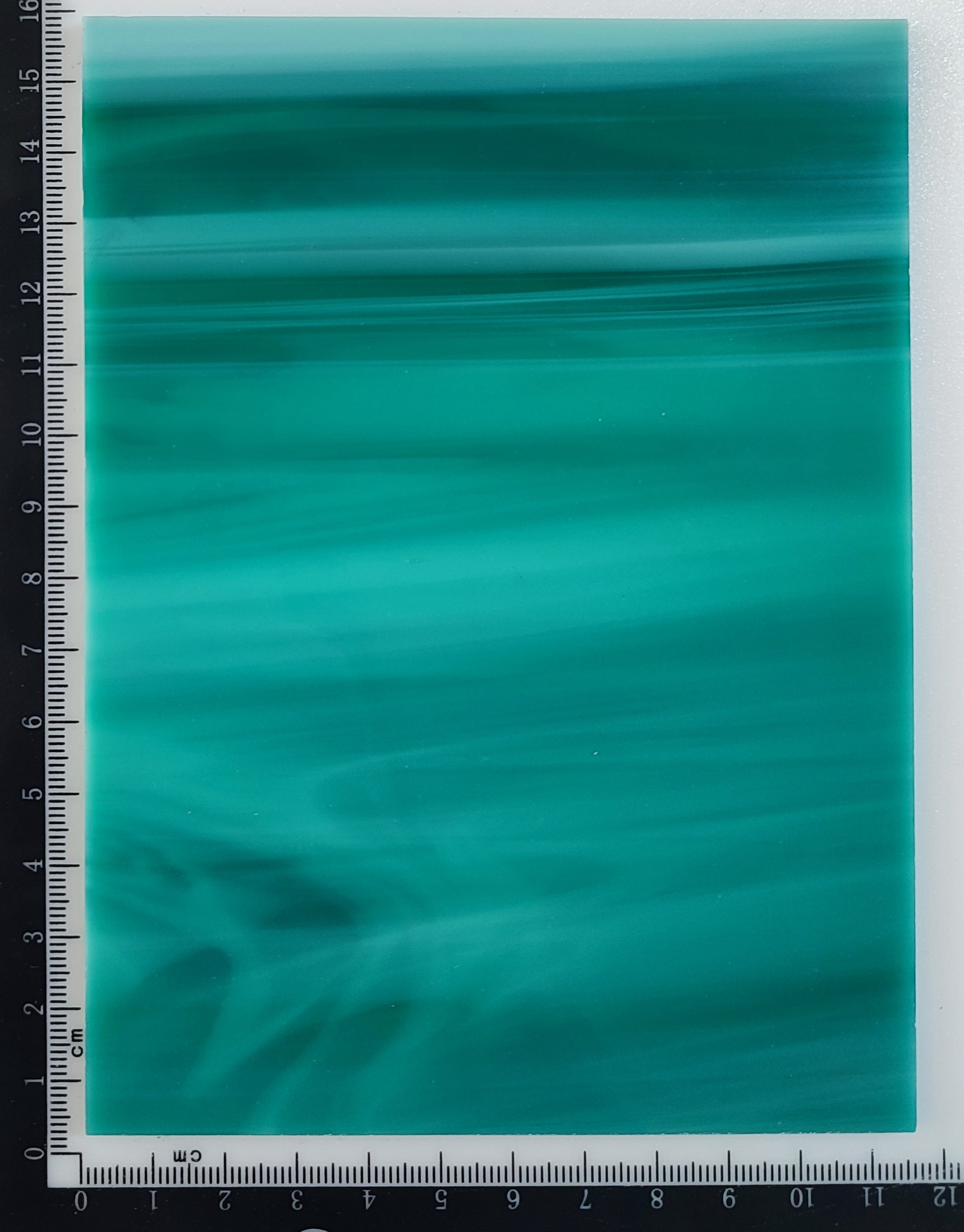 Opalescent Teal Green Glass Scrap 16*11cm