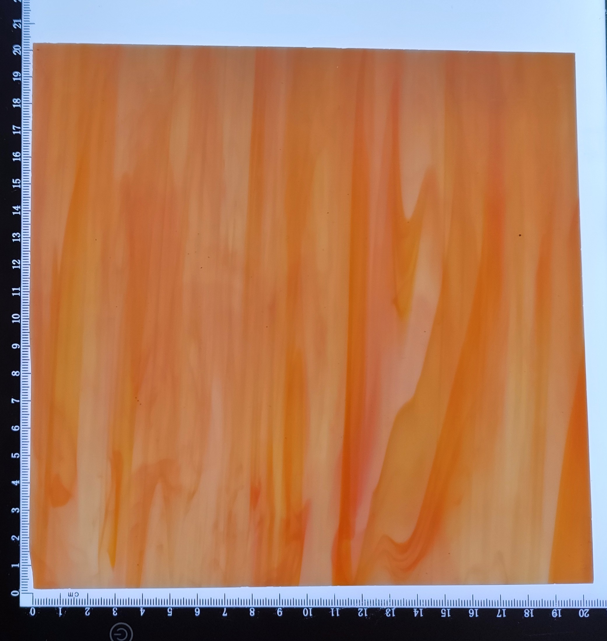 Opalescent Orange Glass Scrap 