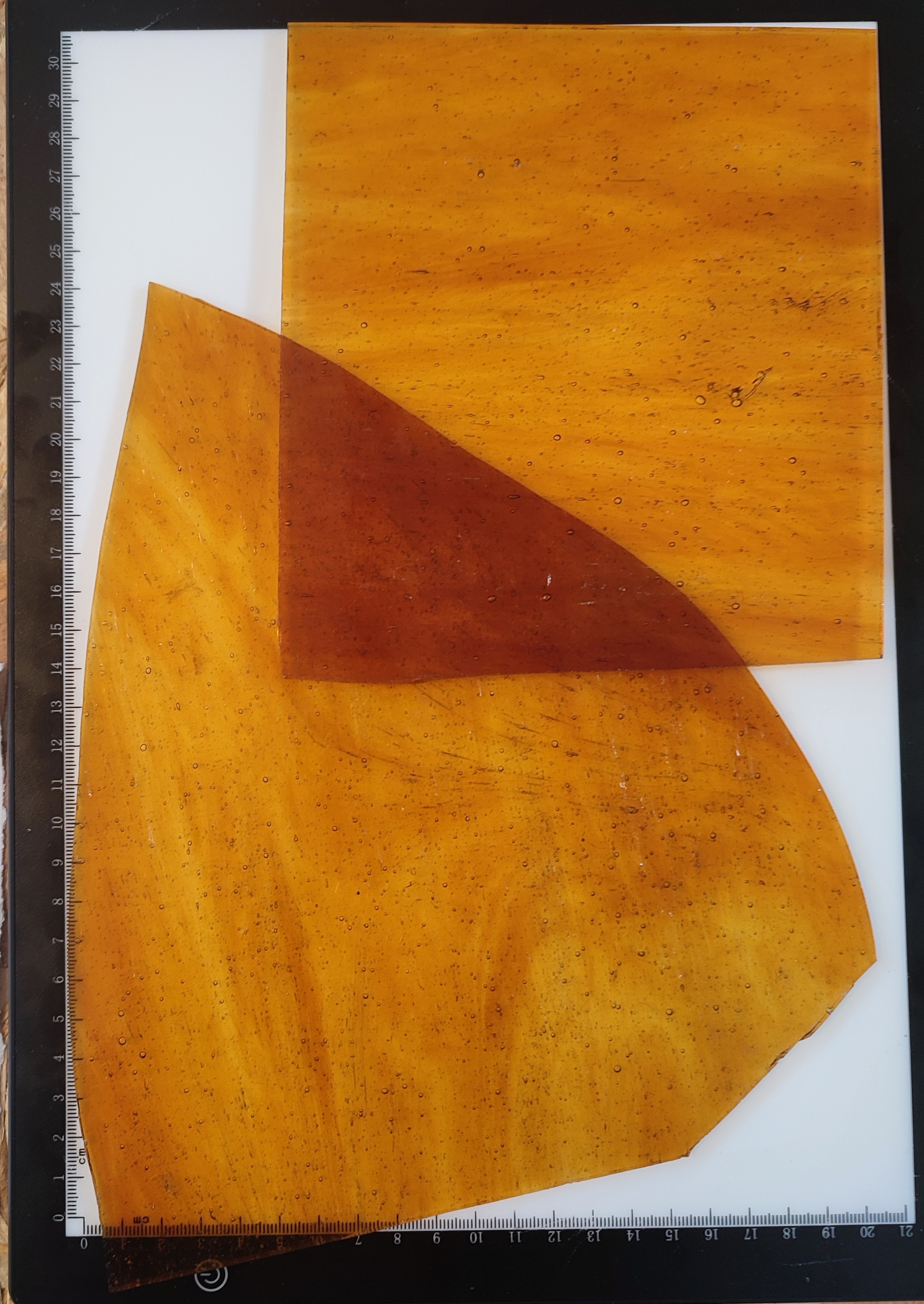  Transparent Amber Glass Scrap 480gr 