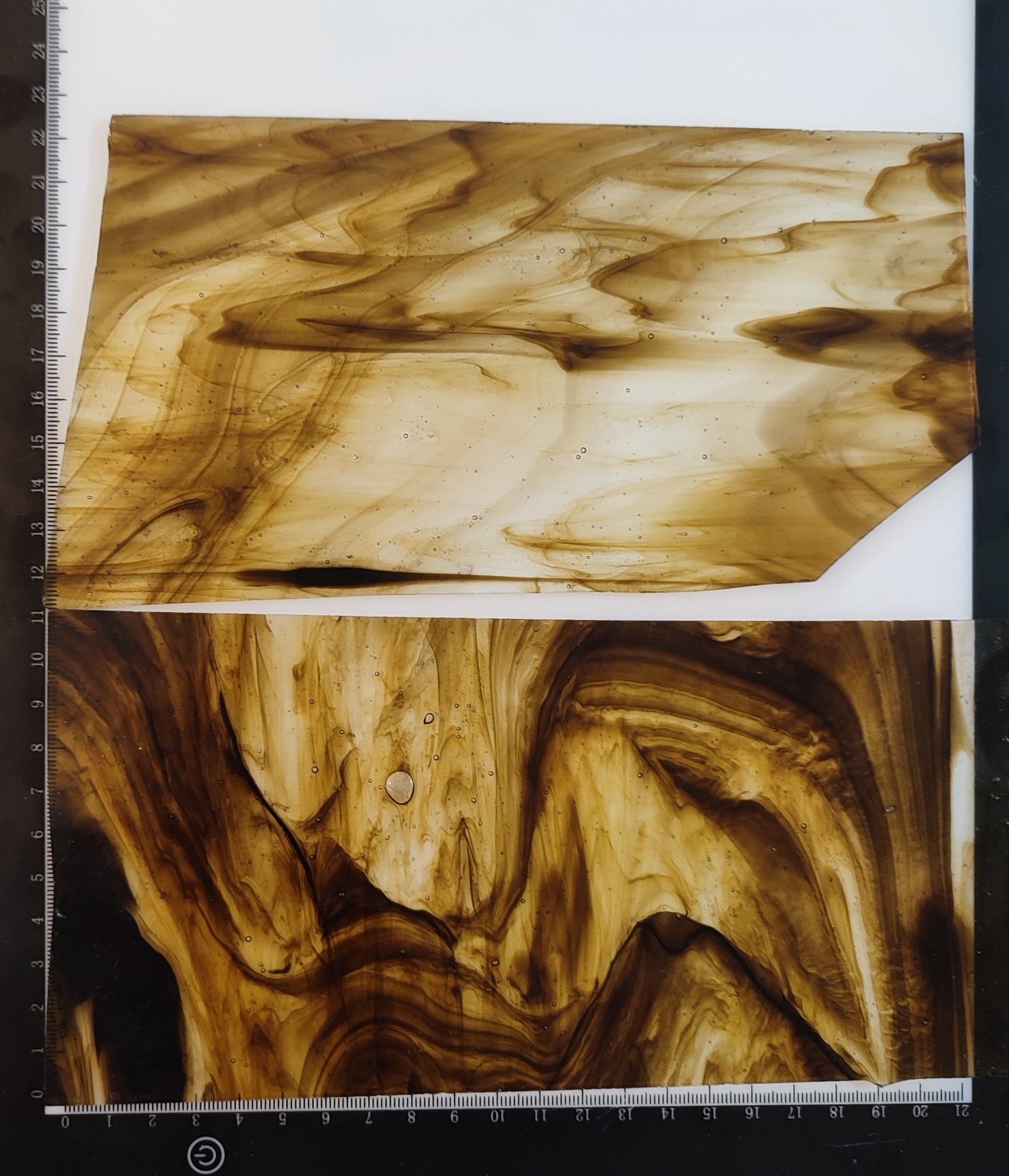  Transparent Brown Glass Scrap 350gr 